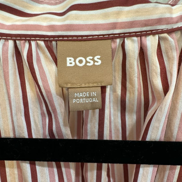 BOSS $248 Bateco Oversized Striped Top Size 12 - Picture 9 of 11